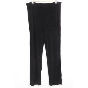 Chico's Travelers Size (1R) M/8 Black Flowy Stretchy Pant Resort Vacation Travel